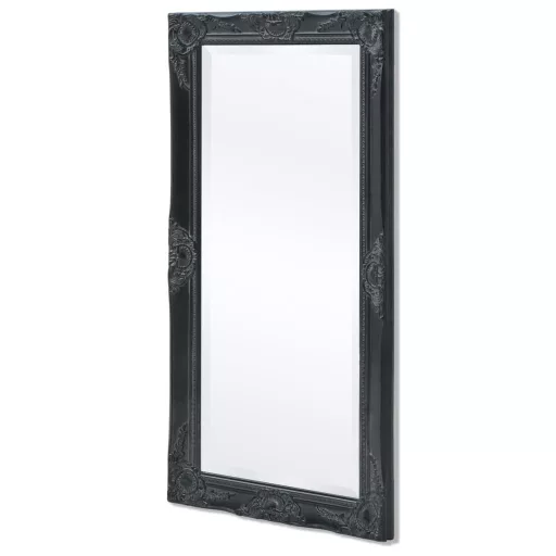 100x50 cm fekete barokk stílusú fali tükör