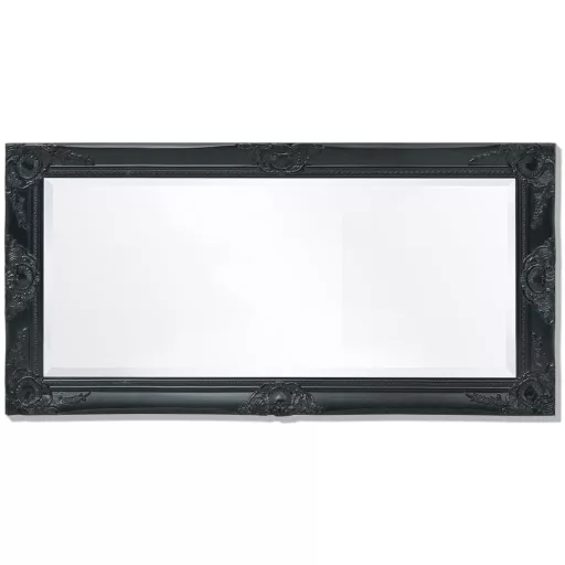 100x50 cm fekete barokk stílusú fali tükör