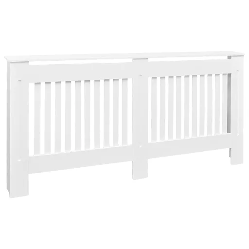 Szerelt fa radiátor burkolat fehér 172 cm