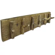 Vegyes újrahasznosított fa fogas 60 x 15 cm