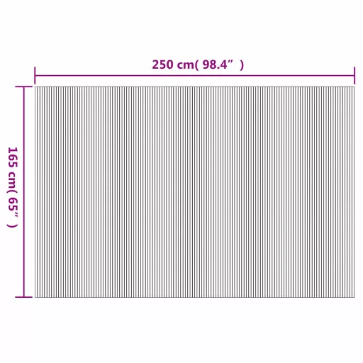 Szürke bambusz paraván szélessége 250 cm magassága 165 cm