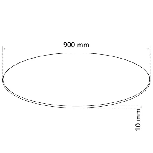 Edzett üveg asztallap kerek 900 mm