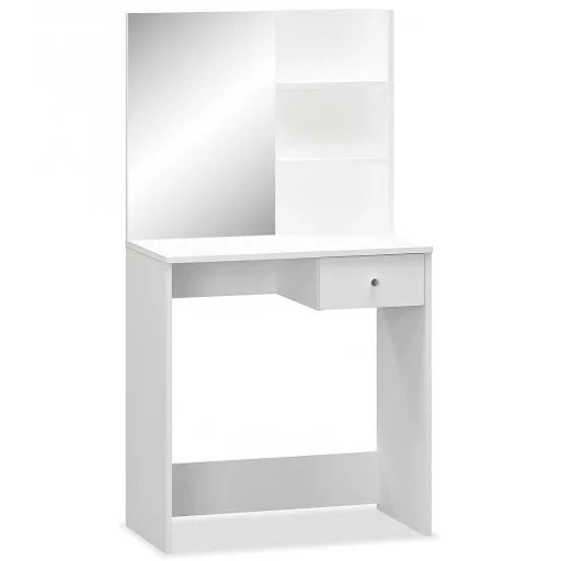 Fehér faforgácslap öltözőasztal 75 x 40 x 141 cm