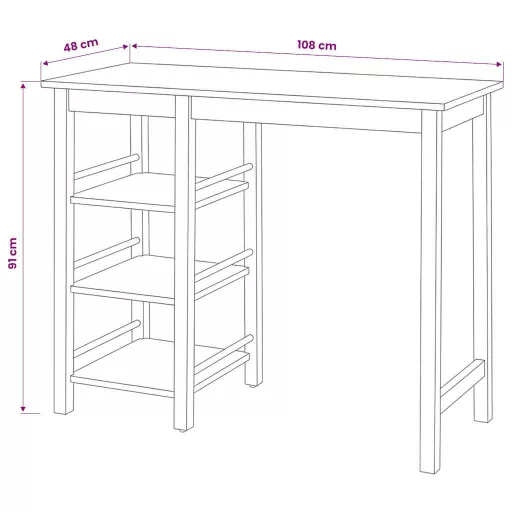 3 részes fehér MDF bárgarnitúra