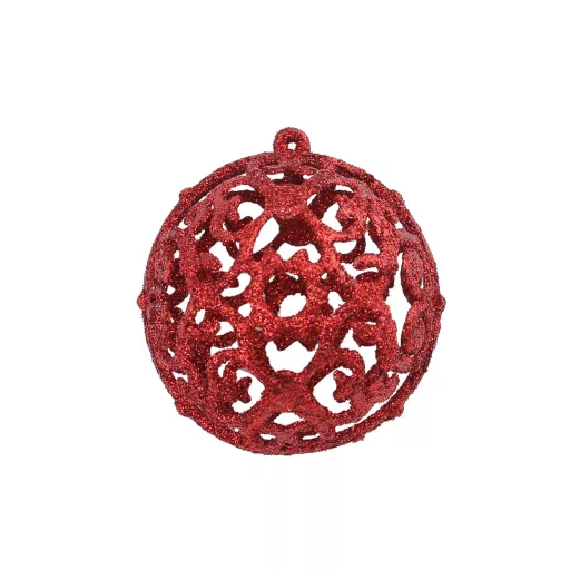 100 darabos piros karácsonyi gömb készlet 3/4/6 cm