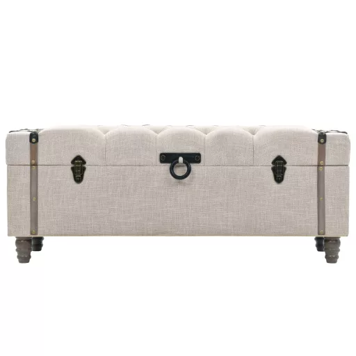 3 db tömör fa és acél tárolópad 112 x 37 x 45 cm