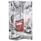 Fekete-fehér londoni busz mintás paraván 120 x 170 cm