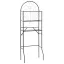 Fekete WC feletti tárolóállvány 60 x 33 x 174 cm