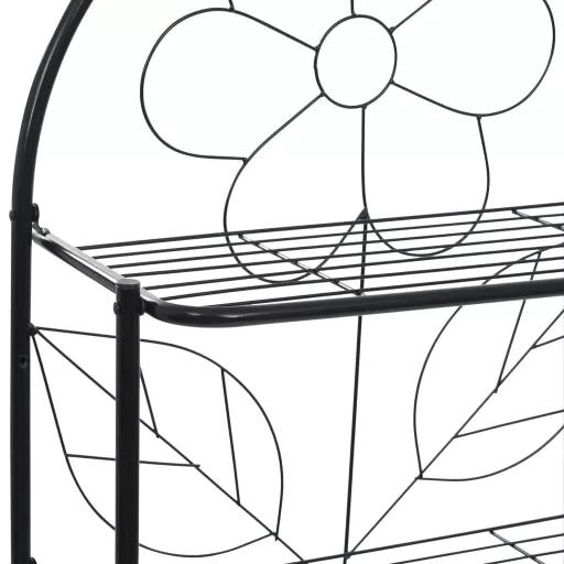Fekete WC feletti tárolóállvány 60 x 33 x 174 cm