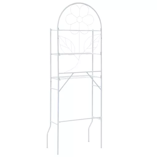 Fehér WC feletti tárolóállvány 60 x 33 x 174 cm