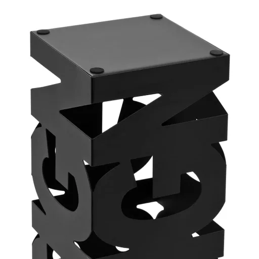 Fekete acél esernyőtartó "DESIGN" felirattal
