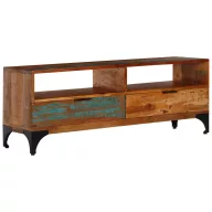 Tömör újrahasznosított fa TV-szekrény 118 x 35 x 45 cm