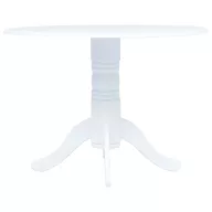 Fehér tömör gumifa étkezőasztal 106 cm