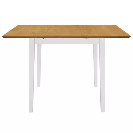 Fehér kihúzható MDF étkezőasztal (80-120)x80x74 cm