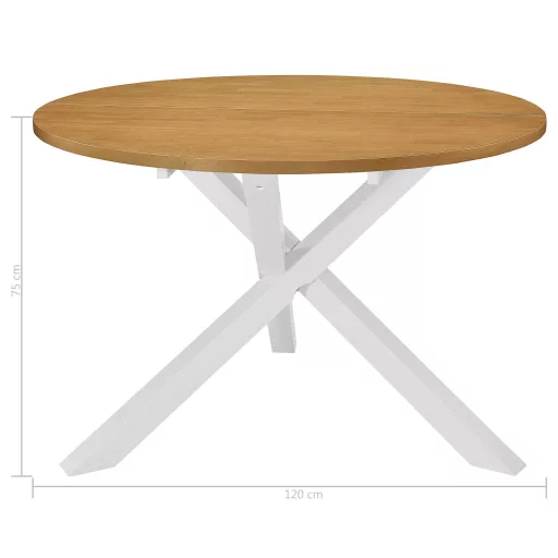 Fehér MDF étkezőasztal 120 x 75 cm