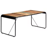   Tömör újrahasznosított fa étkezőasztal 180 x 90 x 76 cm