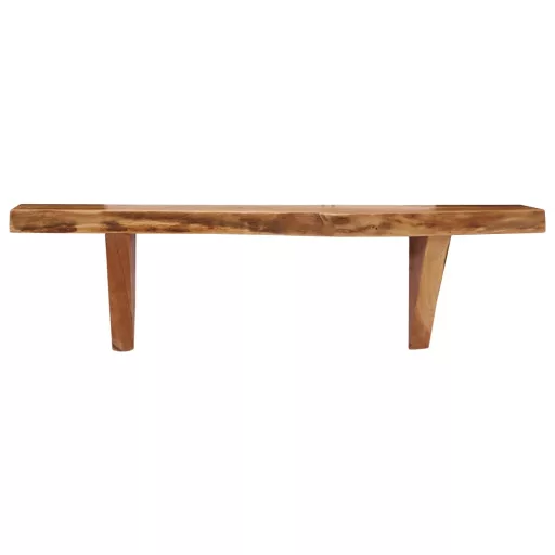 2 db tömör akácfa fali polc 60x20x18 cm