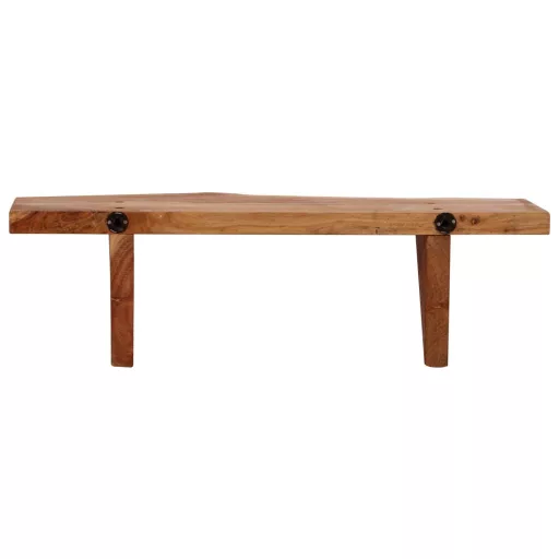 2 db tömör akácfa fali polc 60x20x18 cm