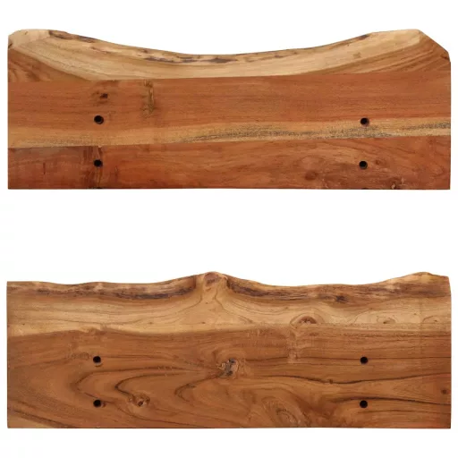 2 db tömör akácfa fali polc 60x20x18 cm