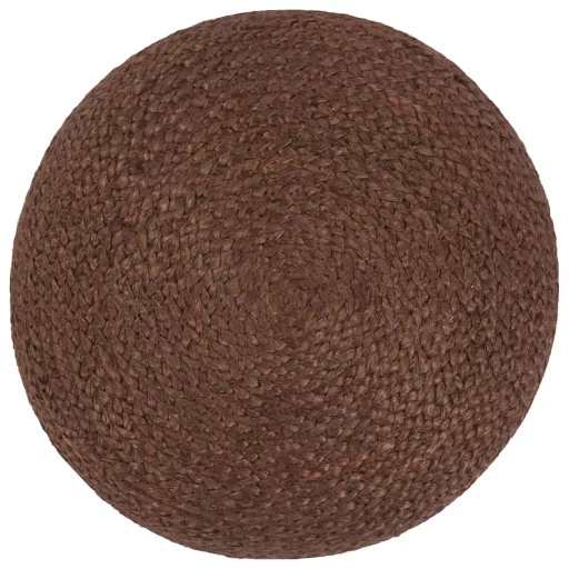 Kézzel készült barna juta puff 40 x 45 cm