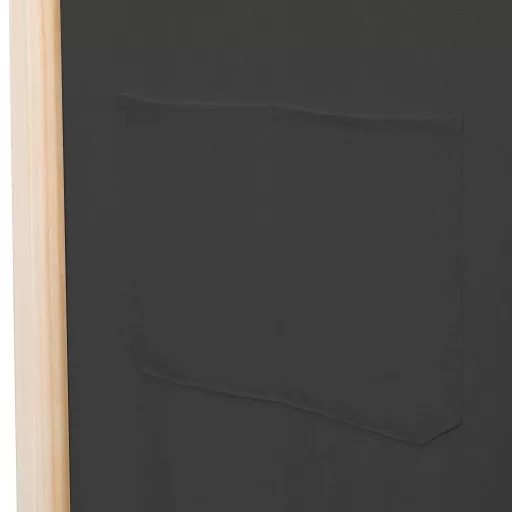 Szürke 6-paneles szövetparaván 240 x 170 x 4 cm