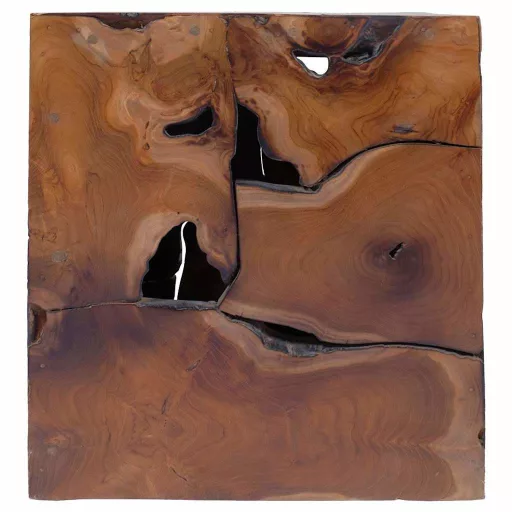 2 db barna tömör tikfa zsámoly 40x40x45 cm