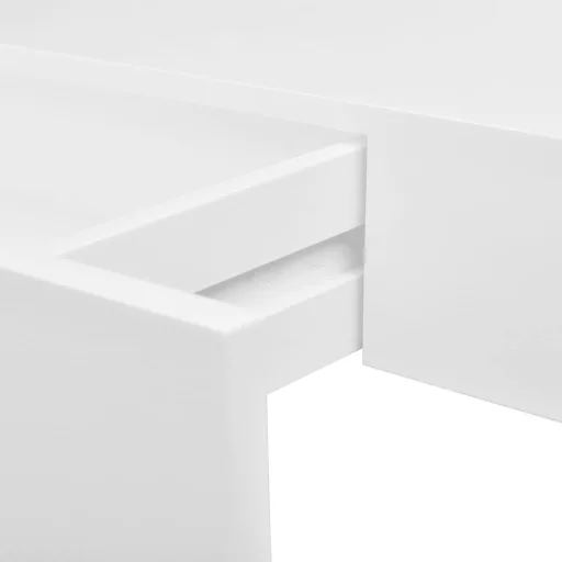 2 db fehér lebegő fali polc fiókkal 48 cm