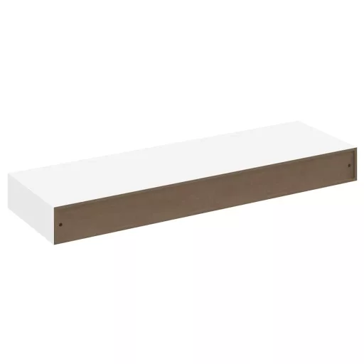 2 db fehér lebegő fali polc fiókkal 80 cm