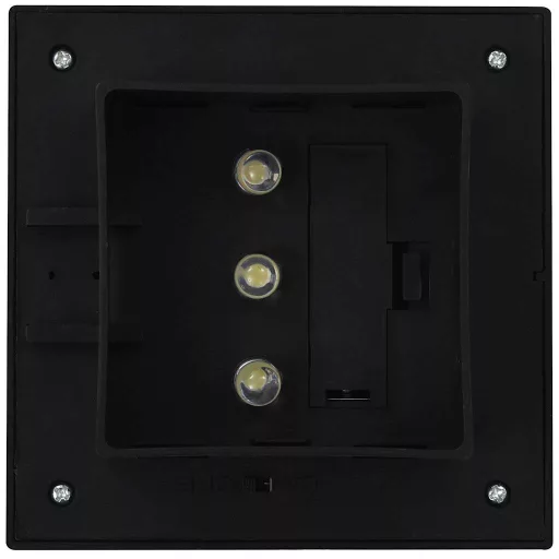 12 db fekete négyzet alakú kültéri napelemes LED lámpa 12 cm