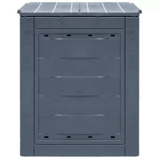 2 db szürke kerti komposztáló 60 x 60 x 73 cm 520 liter