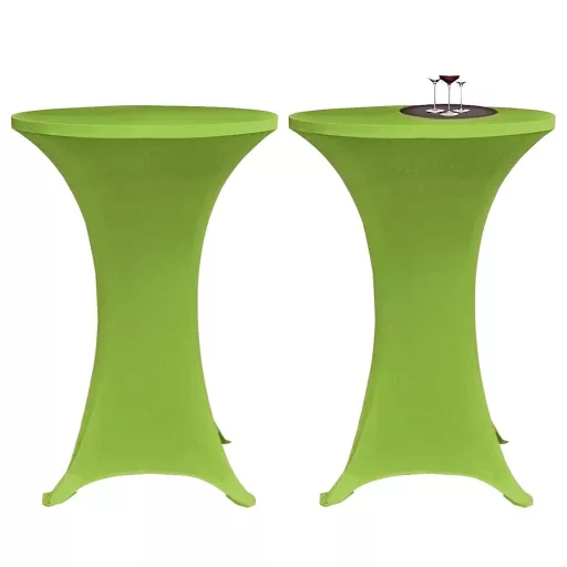 4 db zöld sztreccs asztalterítő 70 cm