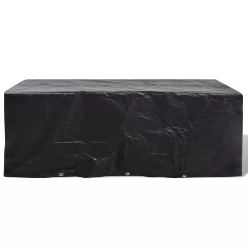 2 db 8 személyes polyrattan szett huzat 10 lyukkal 229 x 113 cm