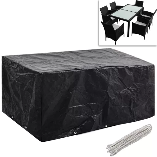 2 db 6 személyes polyrattan szett huzat 10 lyukkal 240 x 140 cm