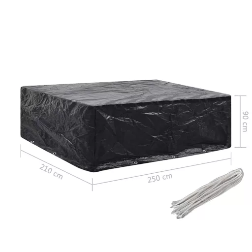 2 db kerti bútor huzat 8 fűzőlyukkal 250 x 210 x 90 cm