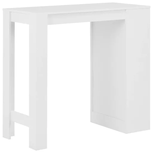 Fehér bárasztal polccal 110 x 50 x 103 cm