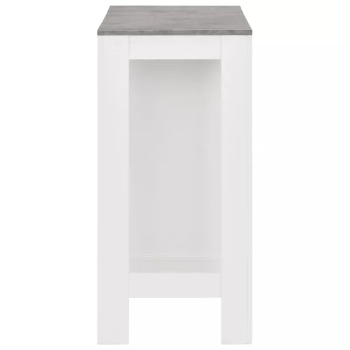 Fehér bárasztal polccal 110 x 50 x 103 cm