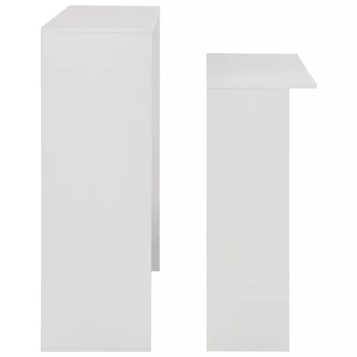 Fehér bárasztal 2 asztallappal 130 x 40 x 120 cm