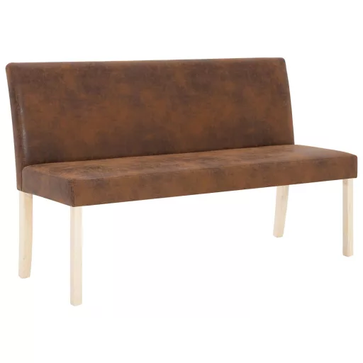 Barna műbőr pad 139,5 cm