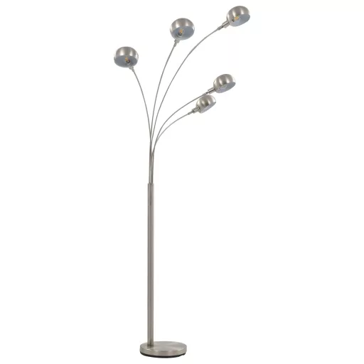 Ezüst állólámpa 200 cm 5 db E14 típusú foglalattal