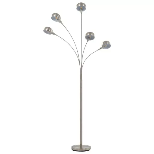 Ezüst állólámpa 200 cm 5 db E14 típusú foglalattal