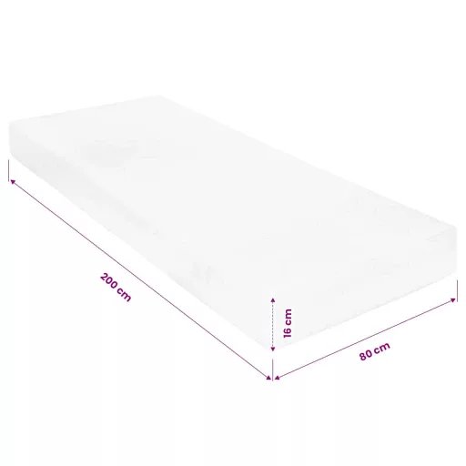7 zónás PU habmatrac 80 x 200 cm 16 cm H2 H3