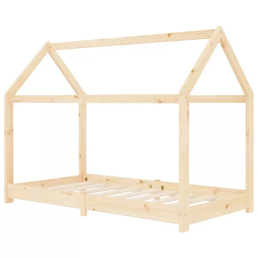Tömör fenyőfa gyerekágy-keret 70 x 140 cm