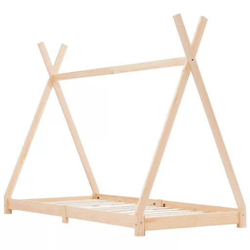 Tömör fenyőfa gyerekágy-keret 70 x 140 cm