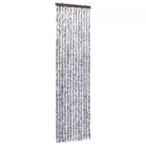 Barna és bézs zsenília rovarfüggöny 56 x 185 cm