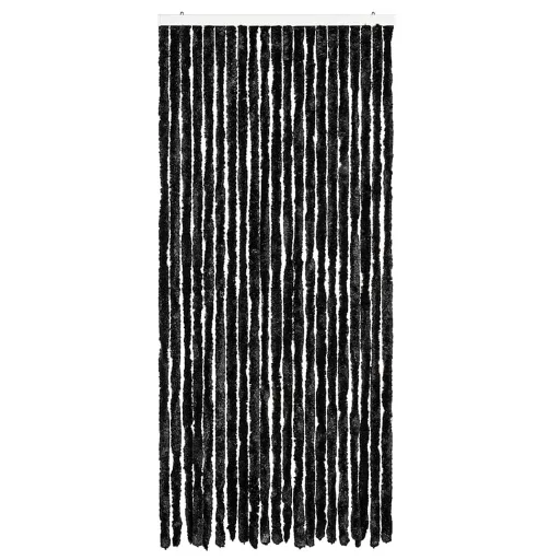 Antracitszürke zsenília rovarfüggöny 90 x 220 cm