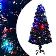   Száloptikás megvilágított karácsonyfa állvánnyal és LED-es 150 cm