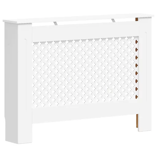 Fehér MDF radiátorburkolat 112 x 19 x 81,5 cm
