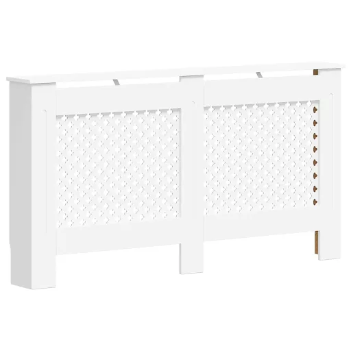 Fehér MDF radiátorburkolat 152 x 19 x 81,5 cm