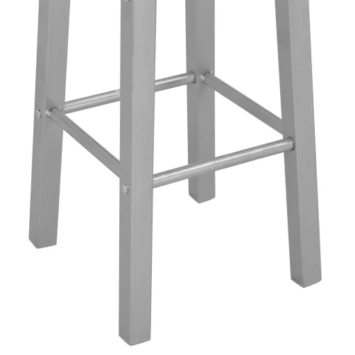 2 db ezüstszínű MDF bárszék