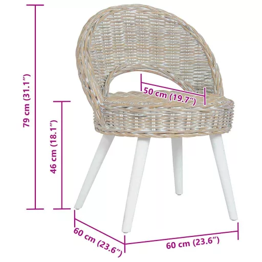 Fehér kubu rattan kanapészék